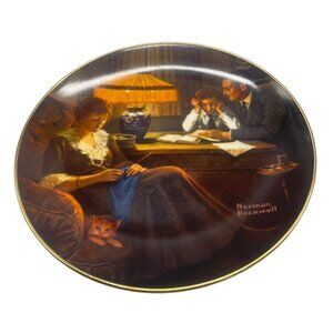 Norman Rockwell print on plate #10328Q Father's Help Knowles fine china READ
